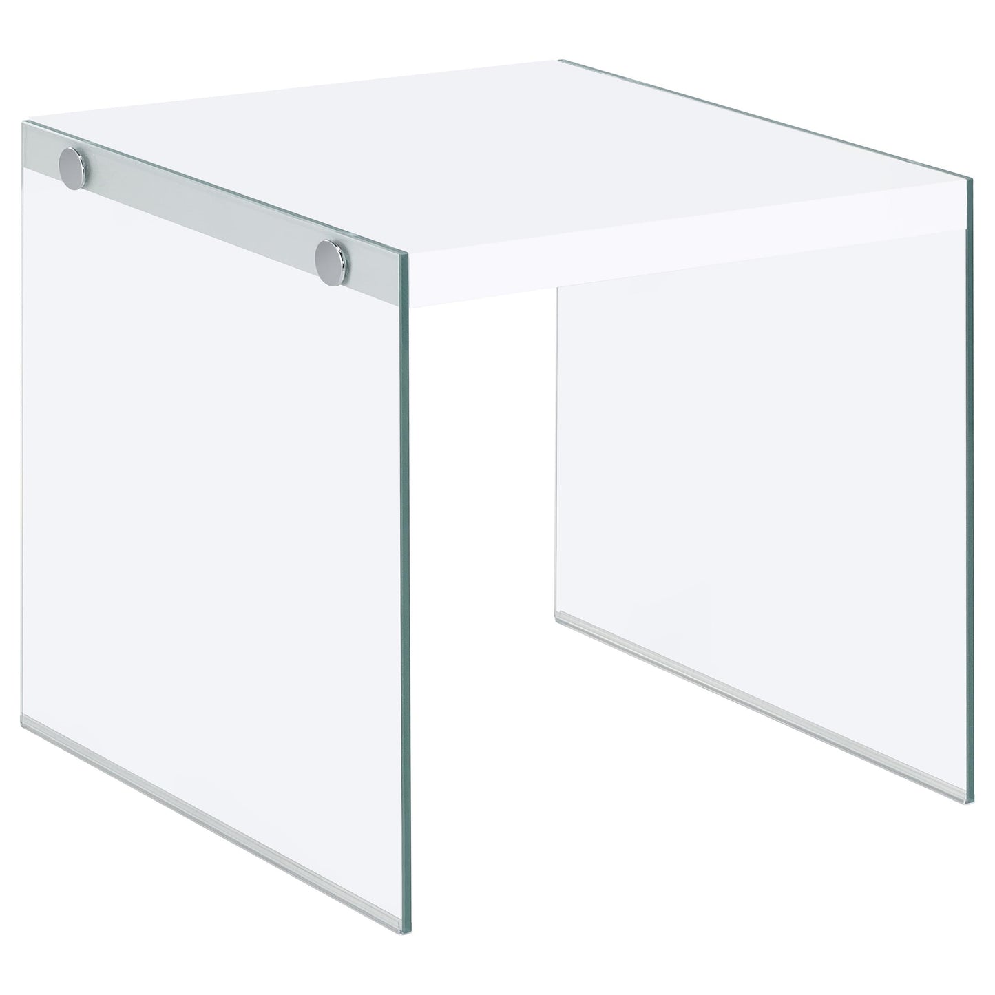 Opal 3 - piece Coffee and End Table Set White High Gloss - Sonoma Home Furniture