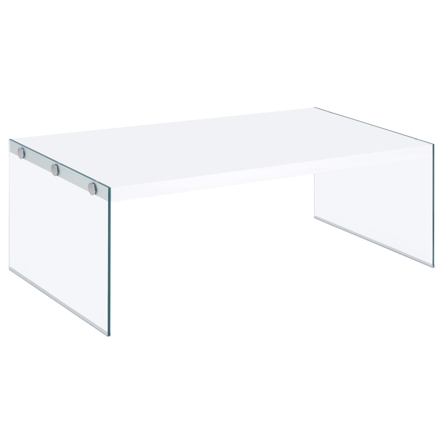 Opal 3 - piece Coffee and End Table Set White High Gloss - Sonoma Home Furniture