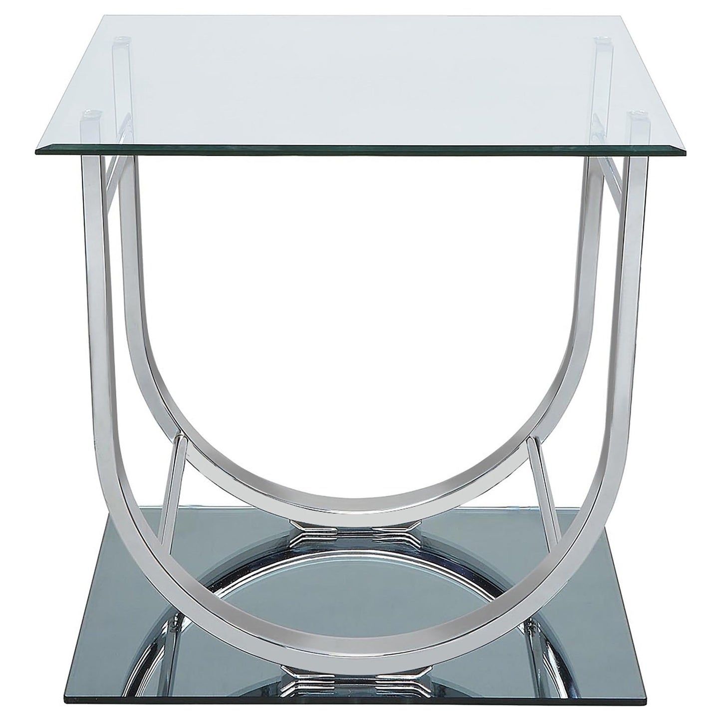 Danville 2 - piece Glass Top Coffee and End Table Set Chrome - Sonoma Home Furniture