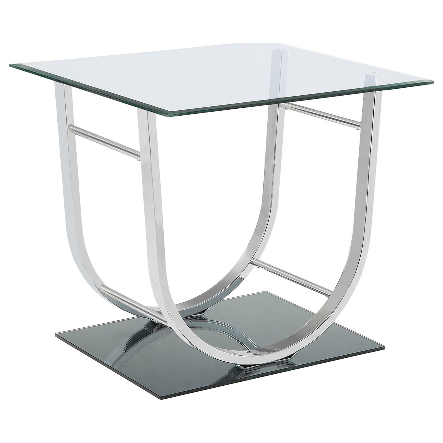 Danville 2 - piece Glass Top Coffee and End Table Set Chrome - Sonoma Home Furniture