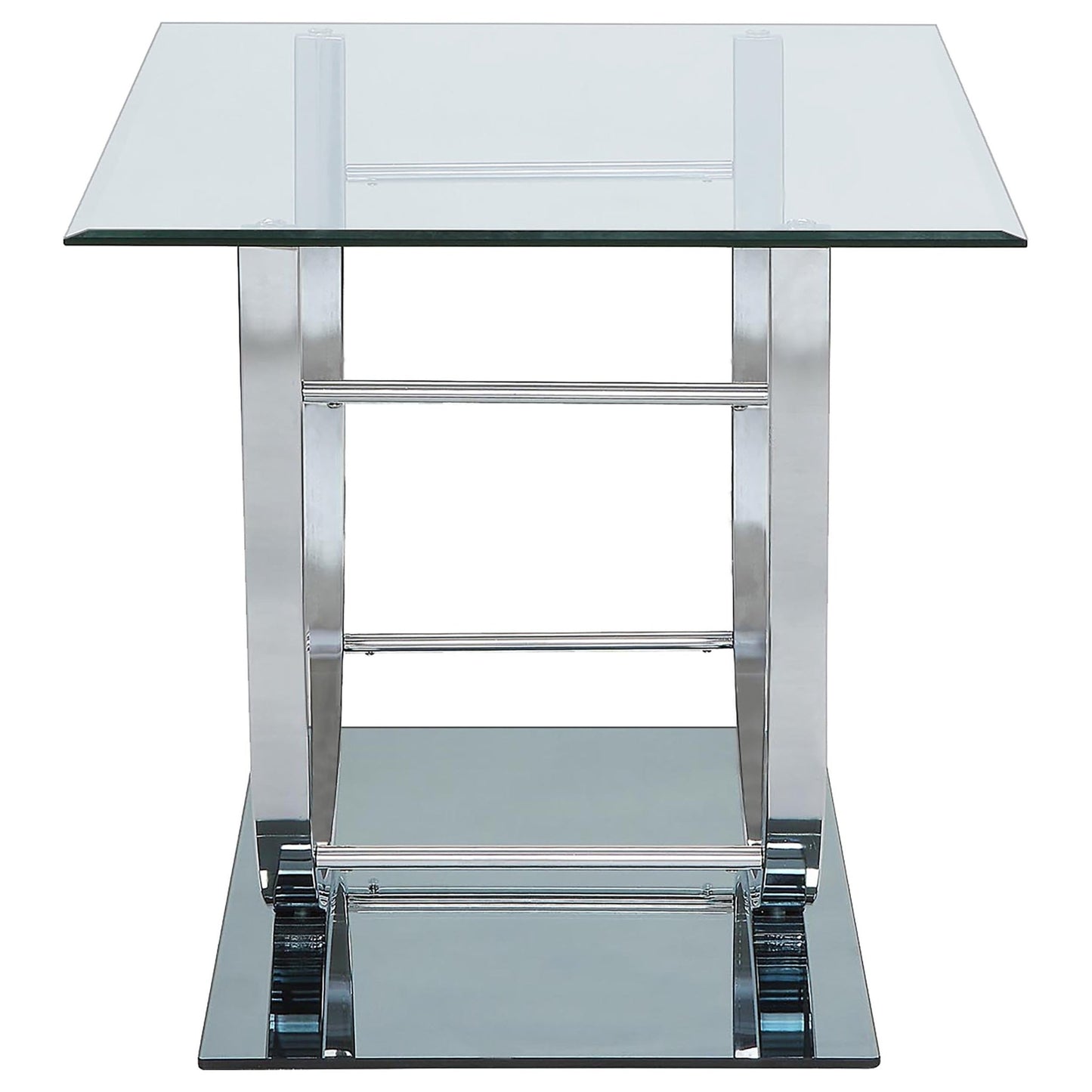 Danville 2 - piece Glass Top Coffee and End Table Set Chrome - Sonoma Home Furniture