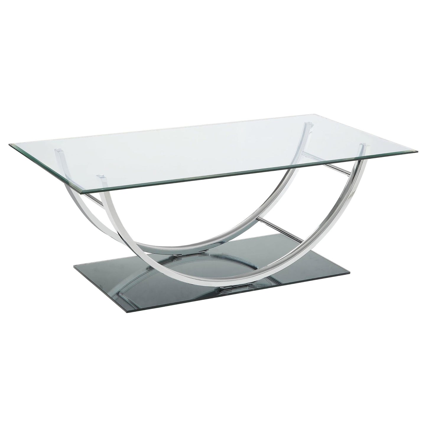 Danville 2 - piece Glass Top Coffee and End Table Set Chrome - Sonoma Home Furniture