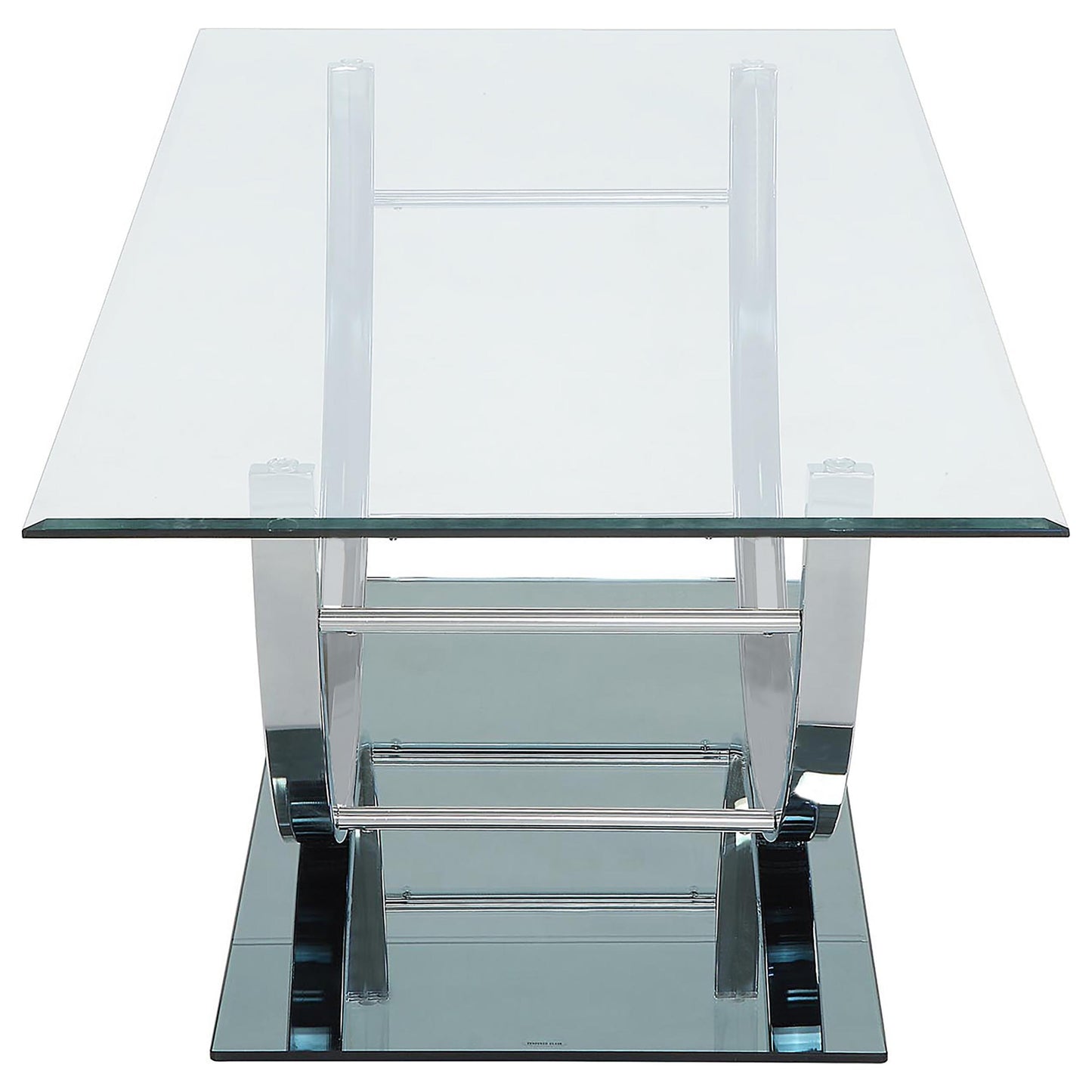 Danville 2 - piece Glass Top Coffee and End Table Set Chrome - Sonoma Home Furniture