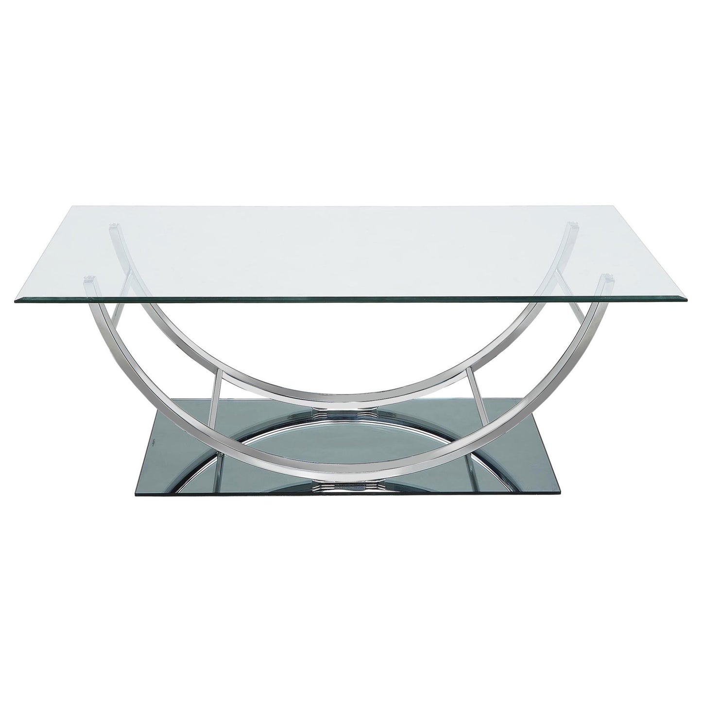 Danville 3 - piece Glass Top Coffee and End Table Set Chrome - Sonoma Home Furniture