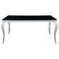 Carone 5-piece 61-inch Rectangular Black Glass Dining Set Grey