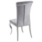 Carone 5-piece 61-inch Rectangular Black Glass Dining Set Grey