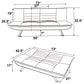Julian Upholstered Tufted Convertible Sofa Bed Grey