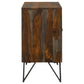 Macon 2-door Sheesham Wood Storage Accent Cabinet Grey