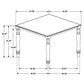 Wiley 5-piece Square Counter Height Dining Set Grey