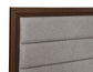 Welsley 50-inch Upholstered Queen Bed Walnut