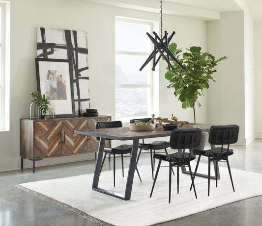 Misty 5 - piece Rectangular Dining Set Sheesham and Espresso - Sonoma Home Furniture