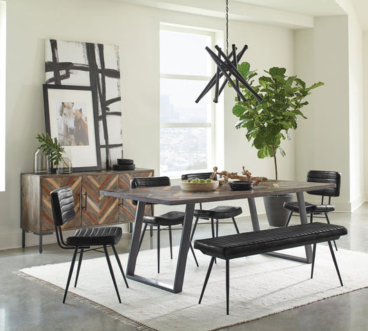 Misty 6 - piece Rectangular Dining Set Sheesham and Espresso - Sonoma Home Furniture