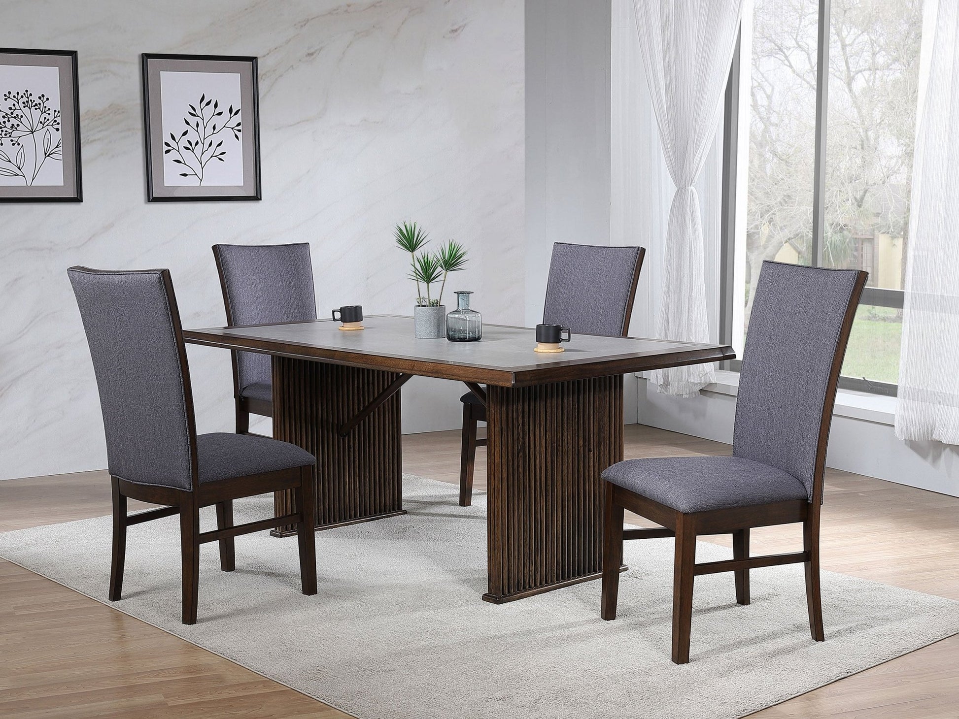 Sherwood 5 - piece Rectangular Dining Table Set Brown - Sonoma Home Furniture