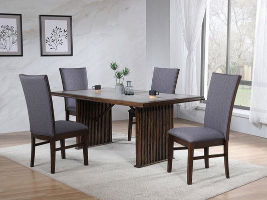 Sherwood 5 - piece Rectangular Dining Table Set Brown - Sonoma Home Furniture