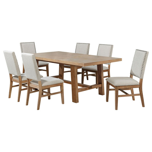 Middleton 7 - piece Extension Leaf Dining Set Brown and Beige - Sonoma Home Furniture