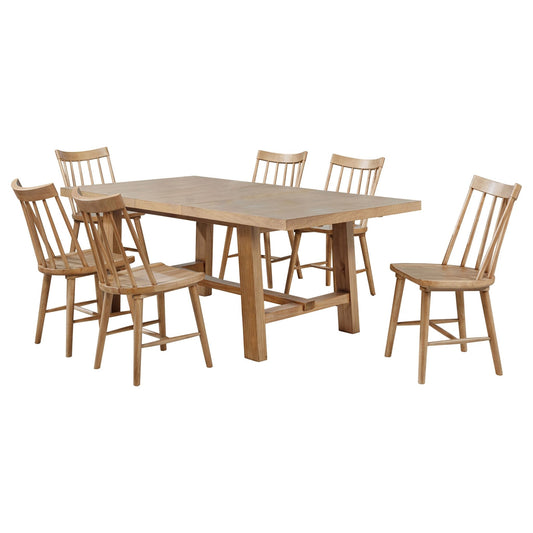 Middleton 7 - piece Extension Leaf Dining Set Natural Brown - Sonoma Home Furniture