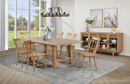 Middleton 7 - piece Extension Leaf Dining Set Natural Brown - Sonoma Home Furniture