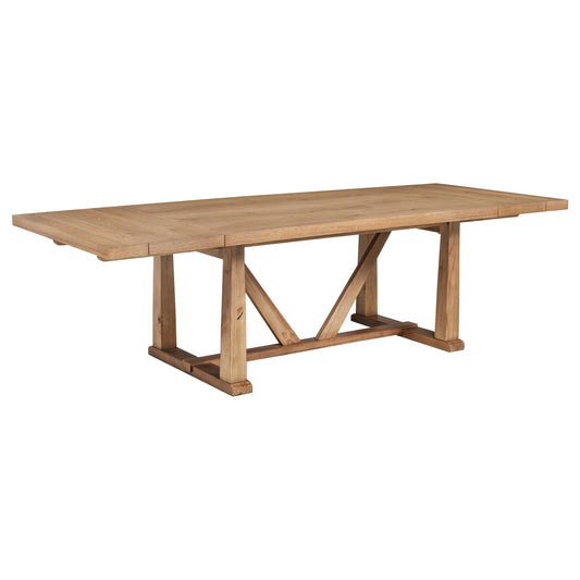 Middleton 106 - inch Extension Leaf Dining Table Natural Brown - Sonoma Home Furniture