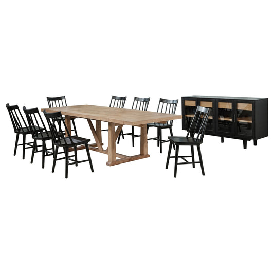 Middleton 10 - piece Extension Leaf Dining Set Natural Brown - Sonoma Home Furniture
