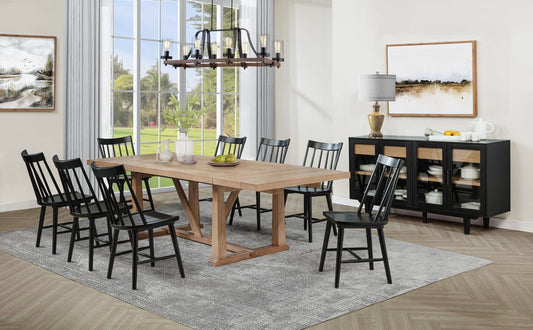 Middleton 10 - piece Extension Leaf Dining Set Natural Brown - Sonoma Home Furniture