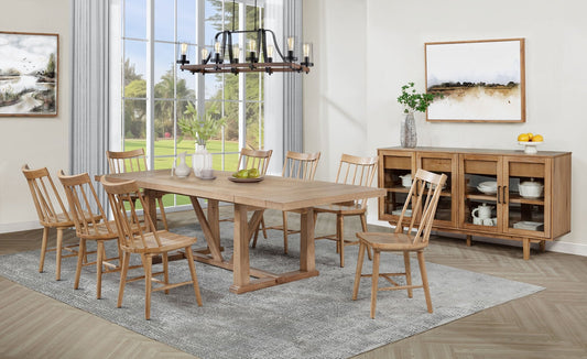 Middleton 10 - piece Extension Leaf Dining Set Brown and Black - Sonoma Home Furniture