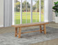 Middleton 60 - inch Wood Backless Dining Bench Natural Brown - Sonoma Home Furniture