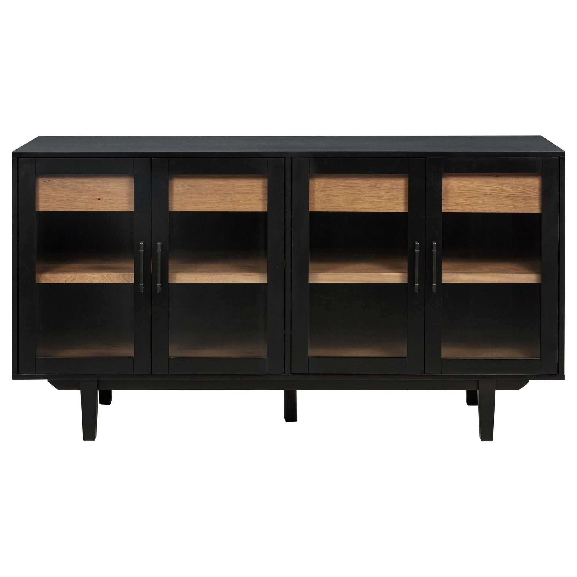 Middleton 4 - door Sideboard Server with Dual Drawers Black - Sonoma Home Furniture