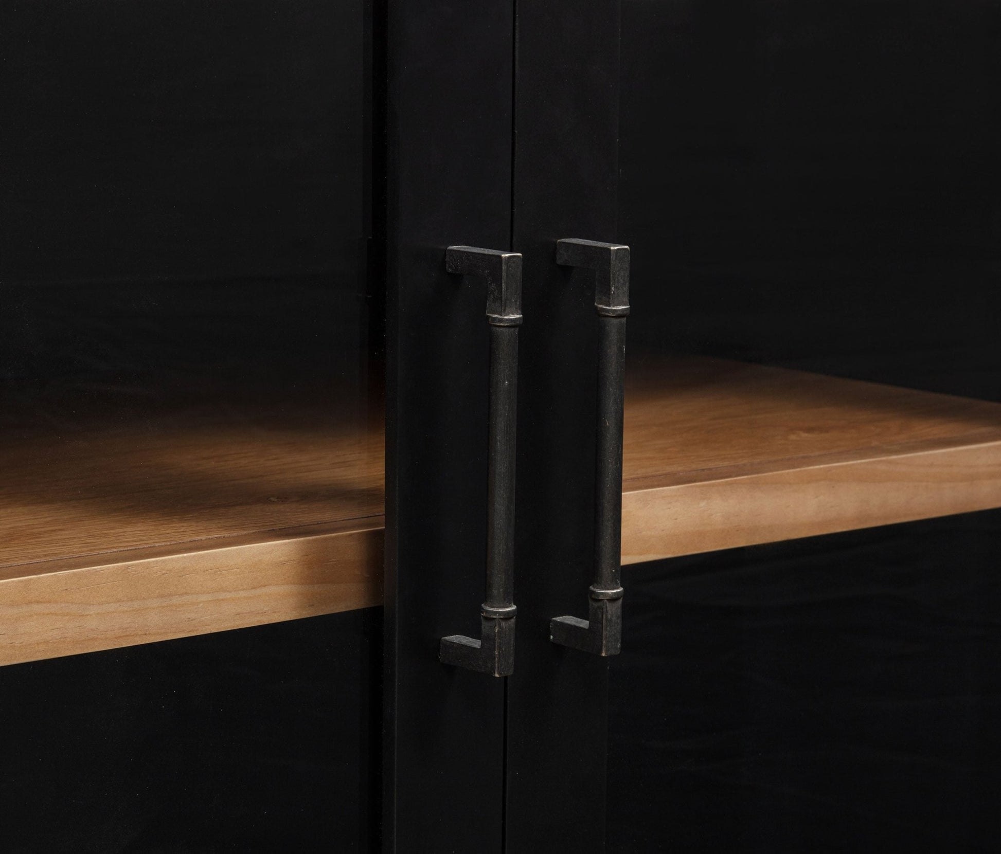 Middleton 4 - door Sideboard Server with Dual Drawers Black - Sonoma Home Furniture