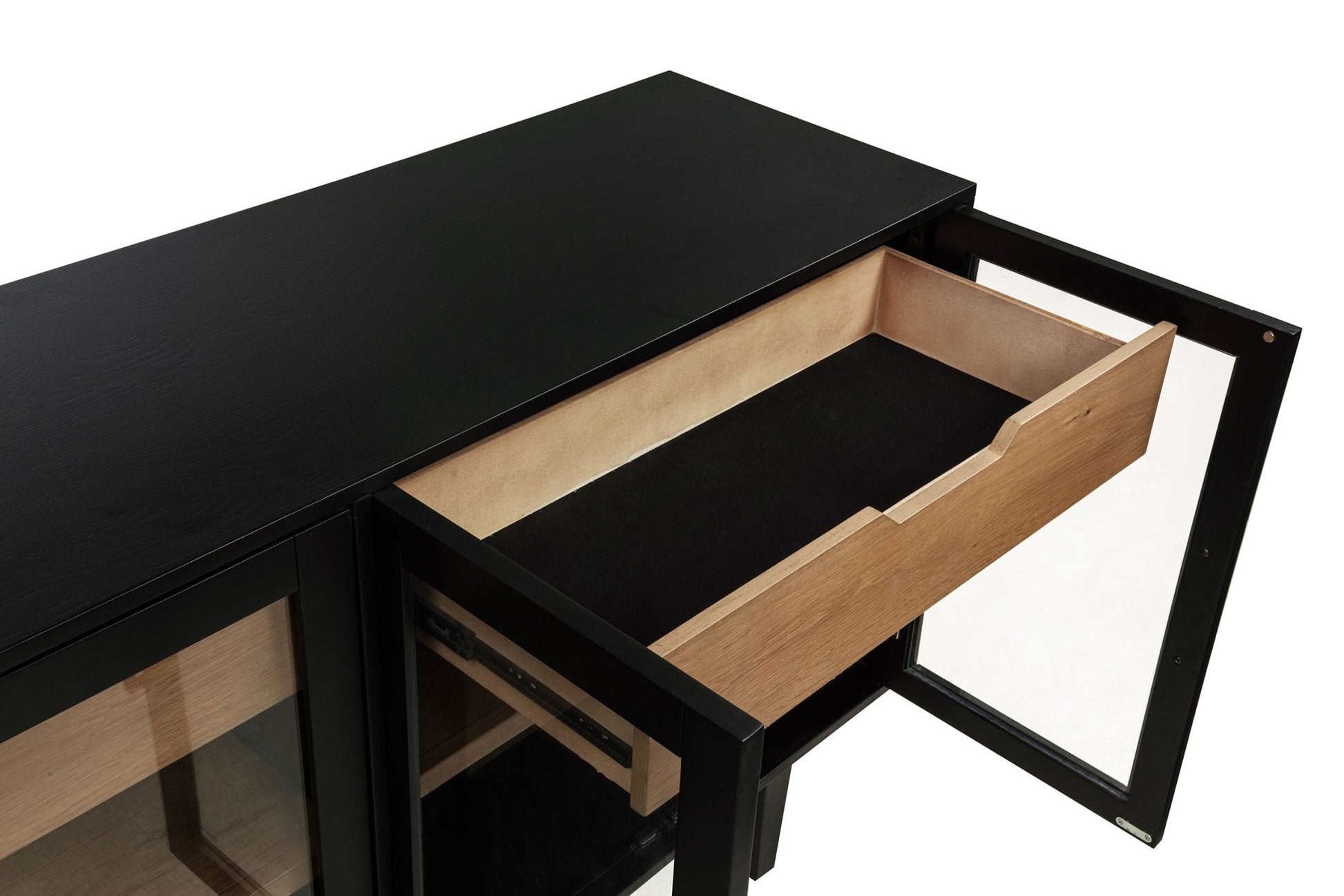 Middleton 4 - door Sideboard Server with Dual Drawers Black - Sonoma Home Furniture