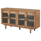 Middleton 4 - door Sideboard Server with Dual Drawers Natural - Sonoma Home Furniture