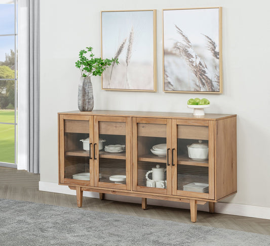 Middleton 4 - door Sideboard Server with Dual Drawers Natural - Sonoma Home Furniture