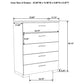 Felicity 5-piece California King Platform Bedroom Set White