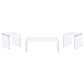 Opal 3 - piece Coffee and End Table Set White High Gloss - Sonoma Home Furniture