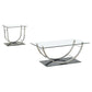 Danville 2 - piece Glass Top Coffee and End Table Set Chrome - Sonoma Home Furniture