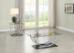 Danville 2 - piece Glass Top Coffee and End Table Set Chrome - Sonoma Home Furniture