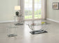 Danville 3 - piece Glass Top Coffee and End Table Set Chrome - Sonoma Home Furniture
