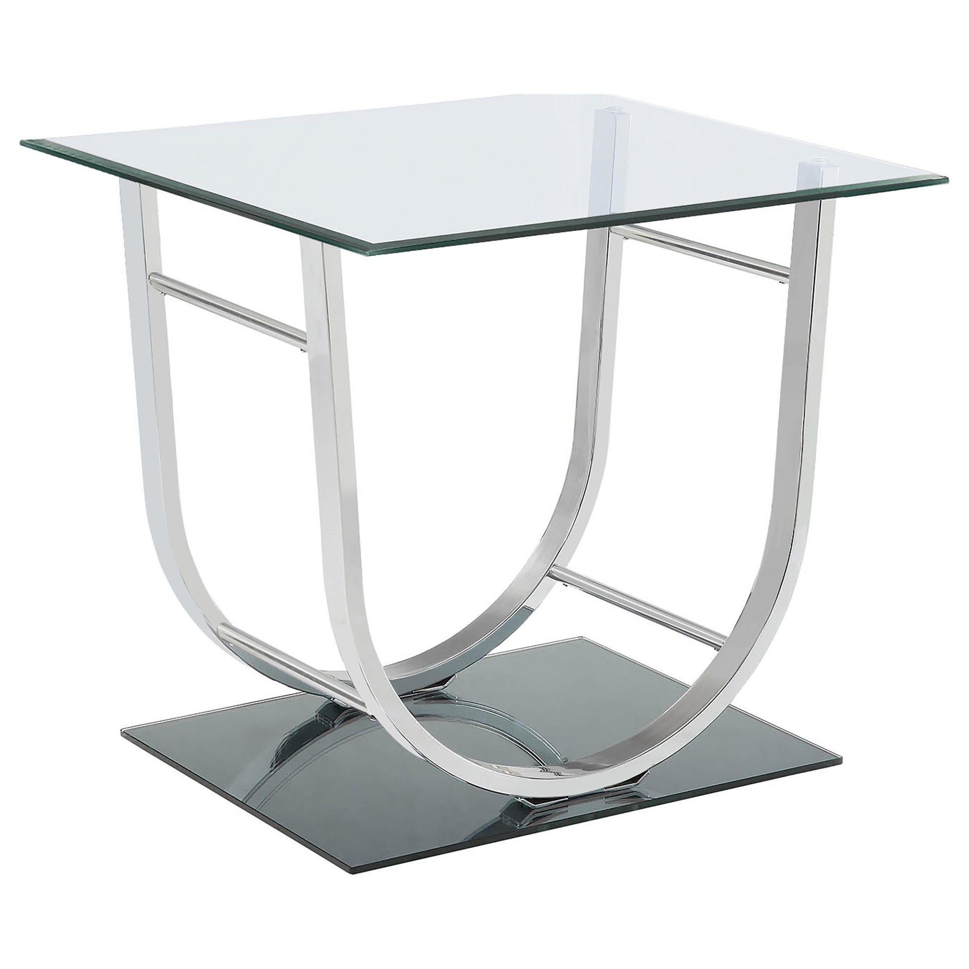 Danville 3 - piece Glass Top Coffee and End Table Set Chrome - Sonoma Home Furniture