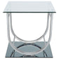 Danville 3 - piece Glass Top Coffee and End Table Set Chrome - Sonoma Home Furniture